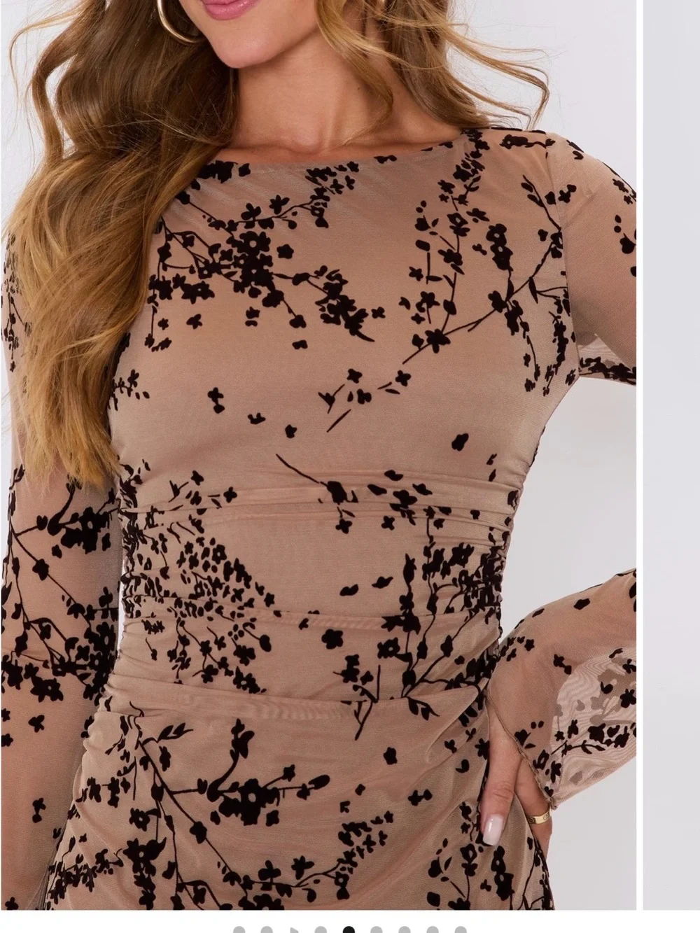 Vici Celeste Floral Burnout Mini Dress